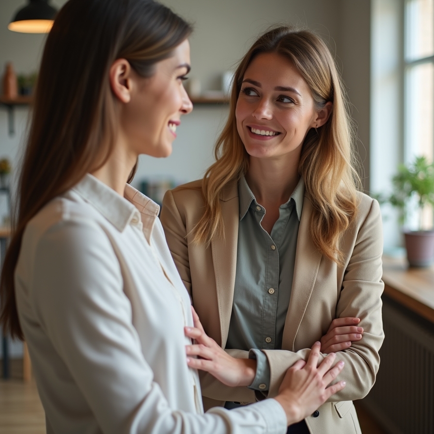 Instructor helping client
